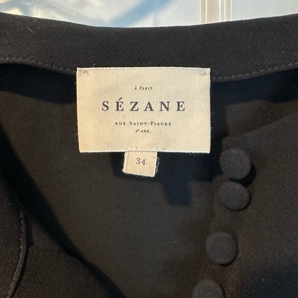 Sezane Amy blouse in black - Picture 4 of 6